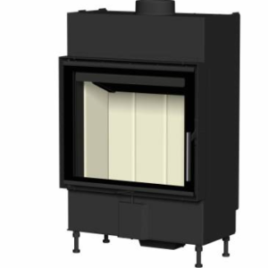 Plieninis židinio ugniakuras Romotop KV HEAT H2N01, stiklo išmatavimai 589×498 mm