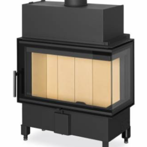 Židinio ugniakuras kampinis Romotop HR2SX23 70.44.33 dviejų dalių dešinės pusės stiklu 44 cm ir atv. durimis